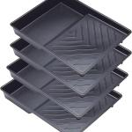 Latchini 9 inch Paint Tray Durable Decorating Roller Trays for Painting 100% Recycled Plastic Paint Roller Tray With Textured Anti-Skid Grip Ideal for All Types of Painting Works